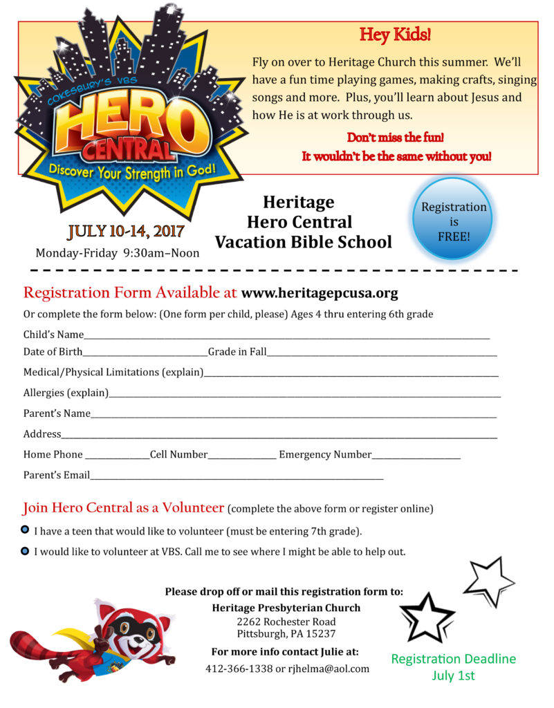 Vacation Bible School – Heritage Church